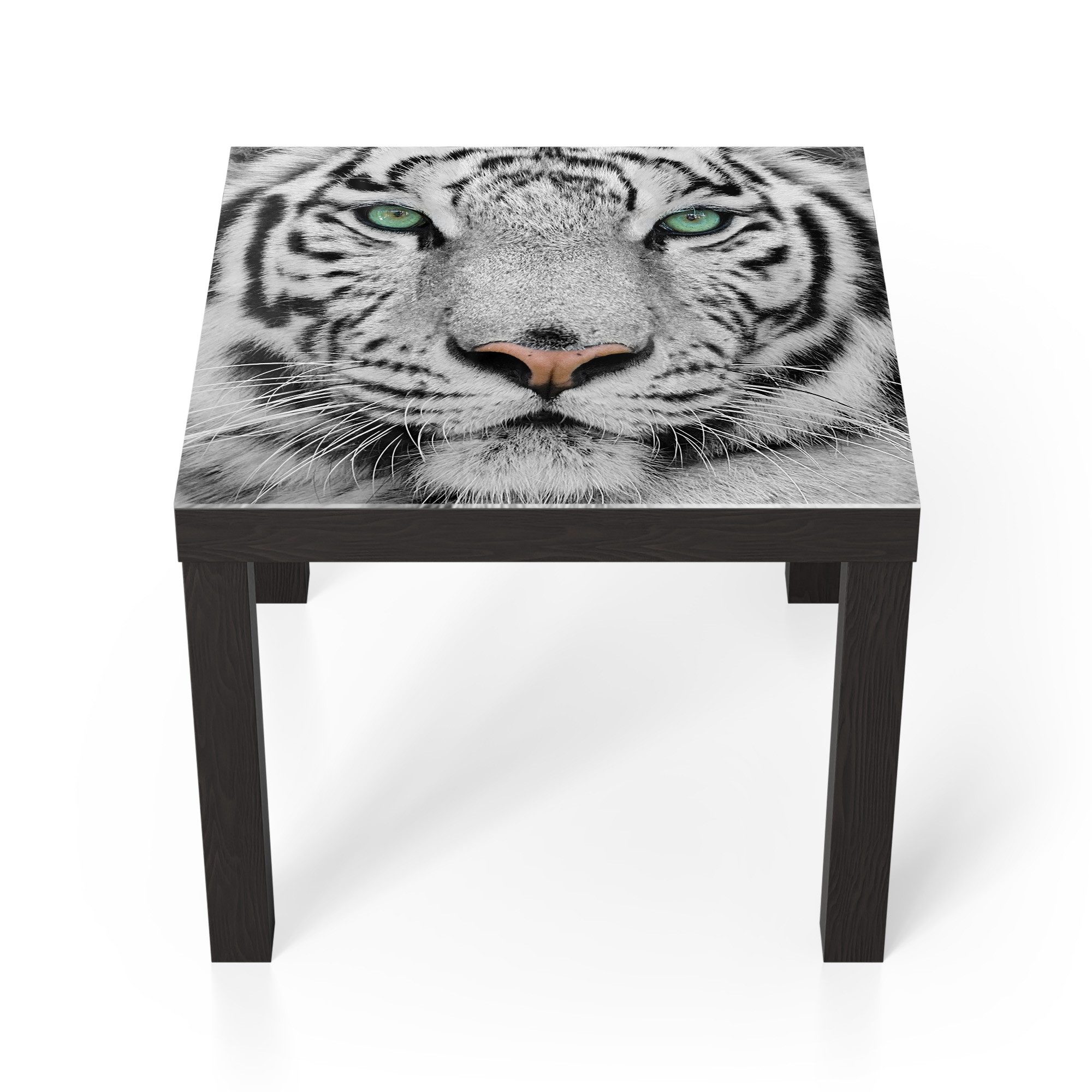 DEQORI Couchtisch 'Blick des Tigers', Glas Beistelltisch Glastisch modern