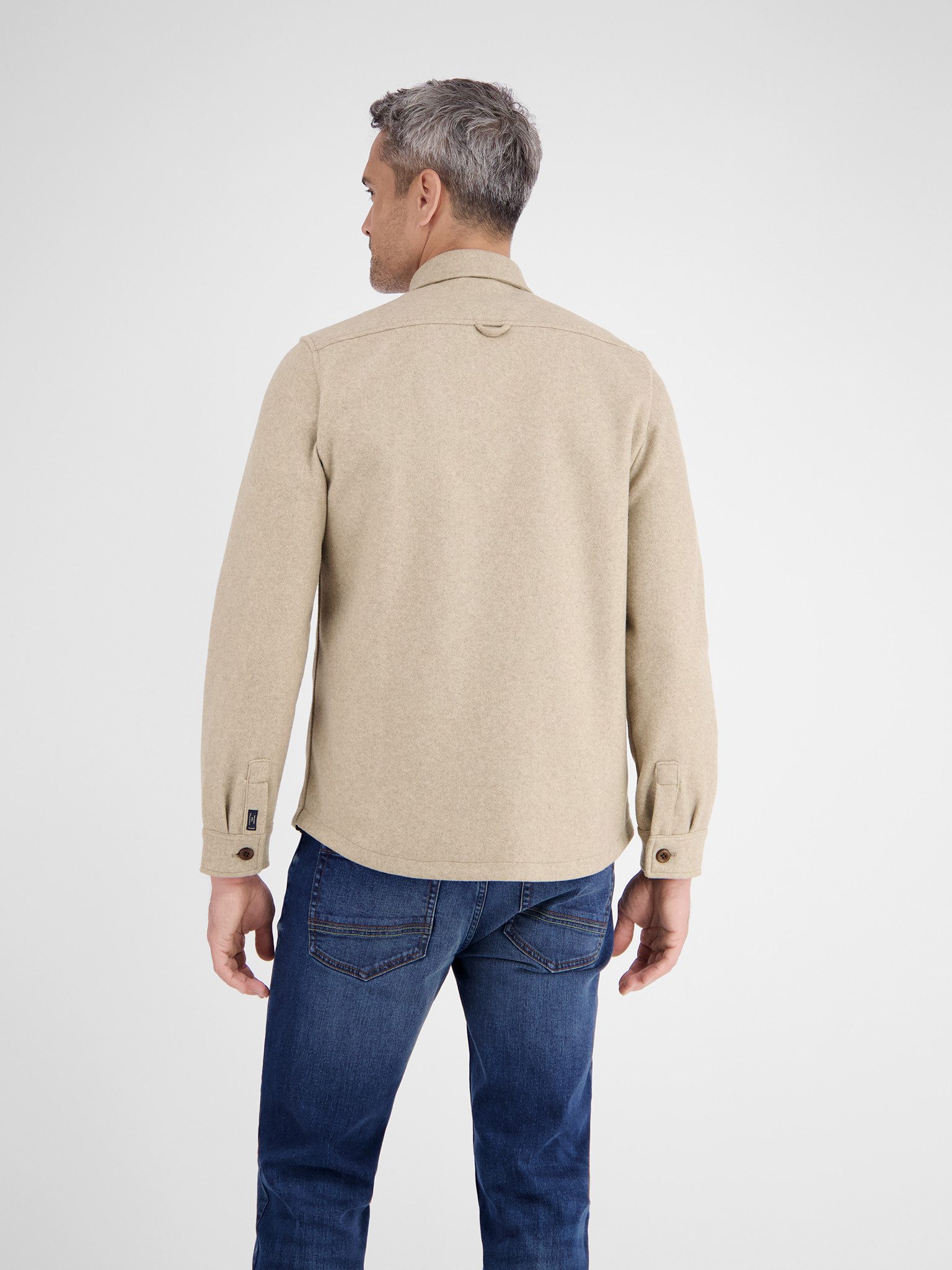 LERROS Fleecehemd Fleecejacke, langarm mit Knopfleiste