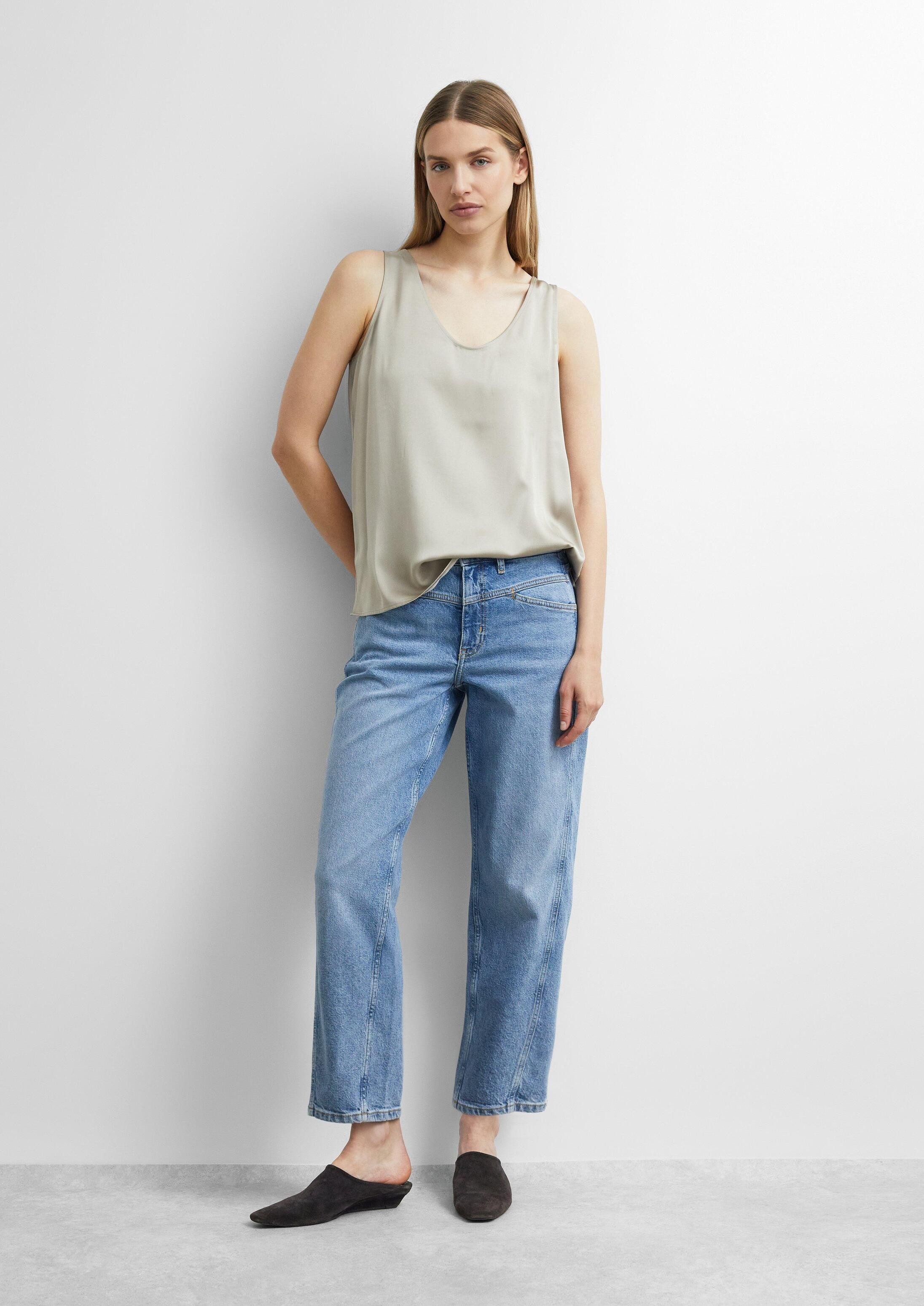 comma Regular-fit-Jeans Jeans-Hose LIV - Jeans mit leichtem Barrel Leg