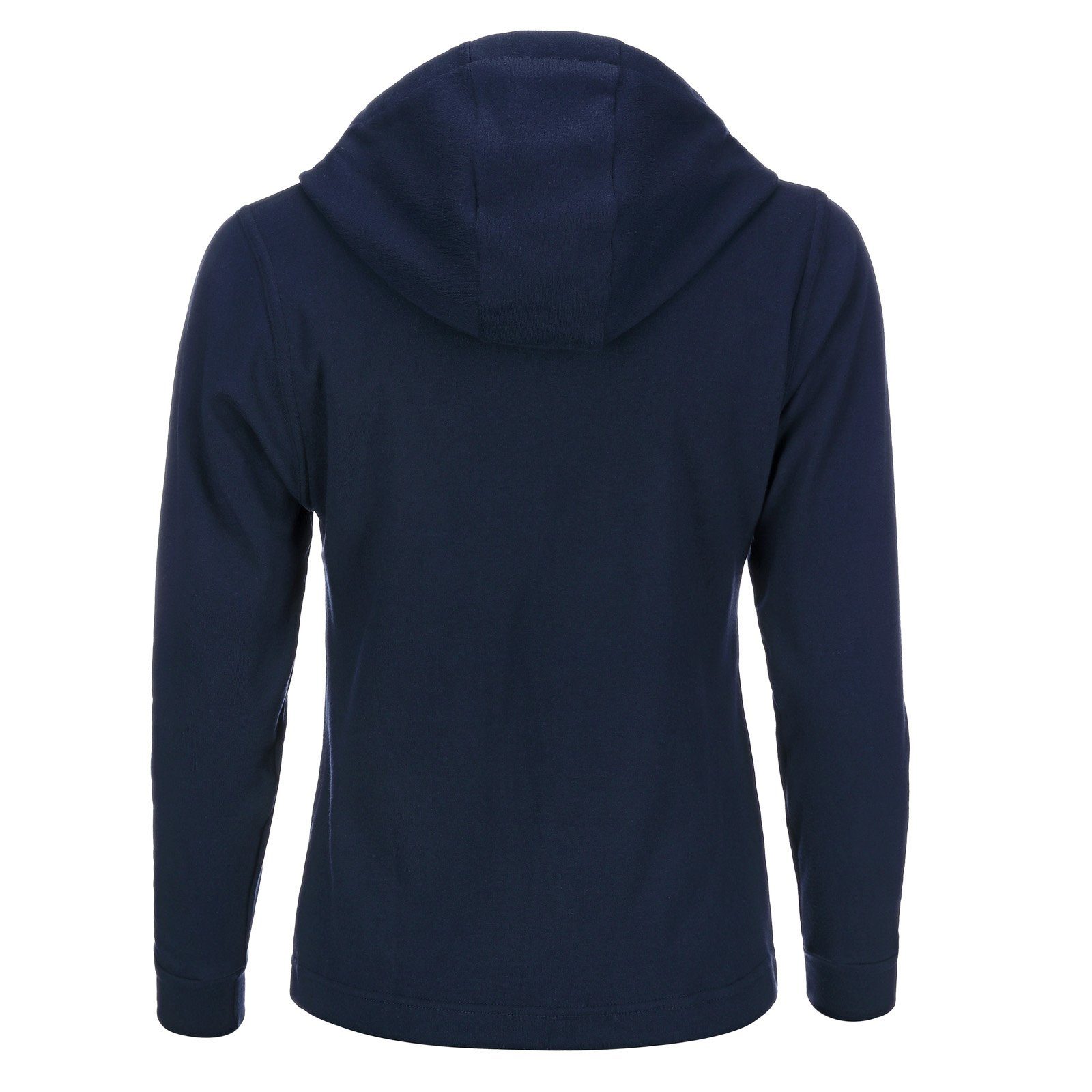 modAS Kapuzensweatjacke 28108 Damen Kapuzenjacke mit innen gestreifter Kapuze - Hoodie Shirtjacke