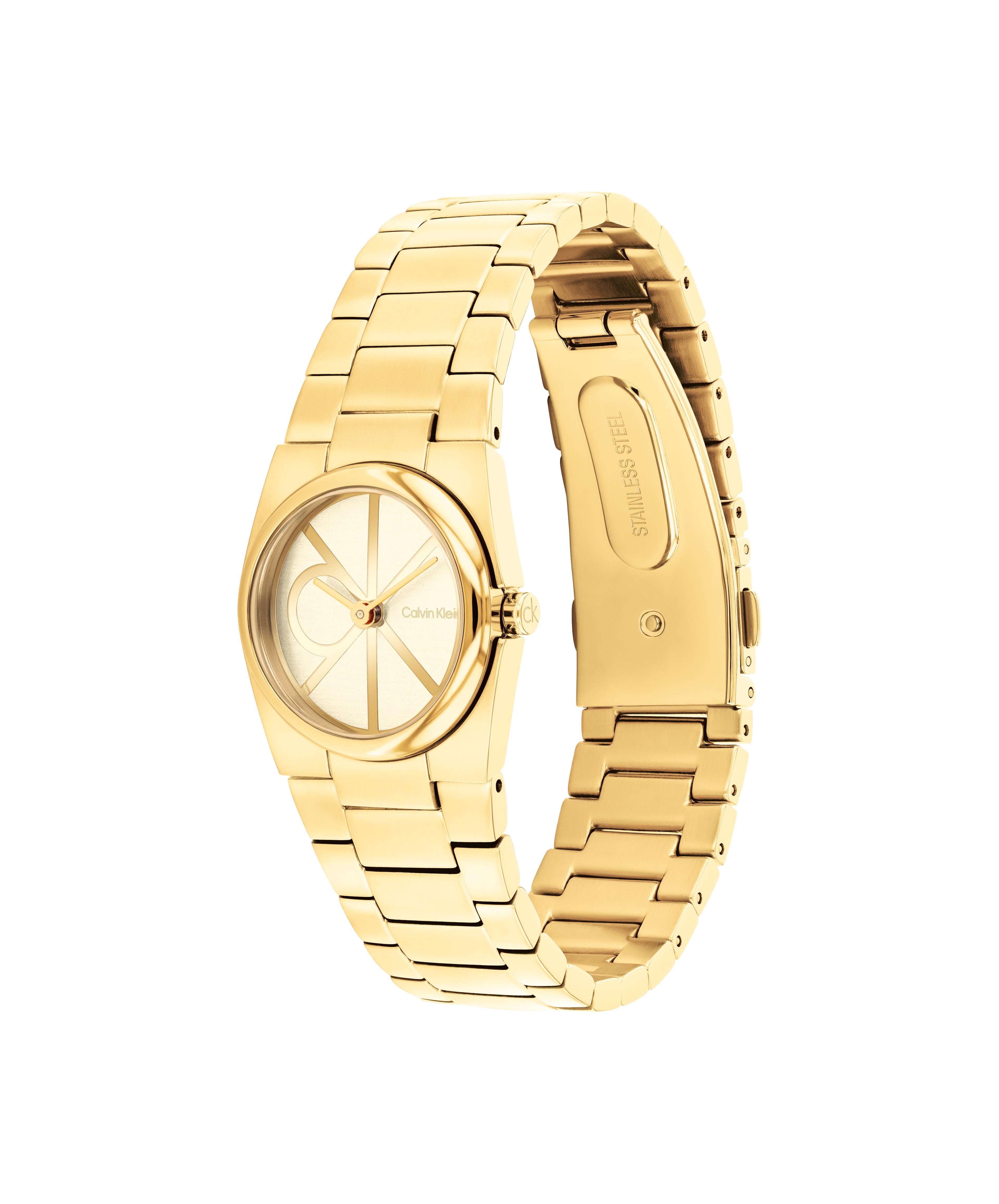 Calvin Klein Quarzuhr CK UNITE 25100127, Armbanduhr, Damenuhr, Edelstahlarmband, analog