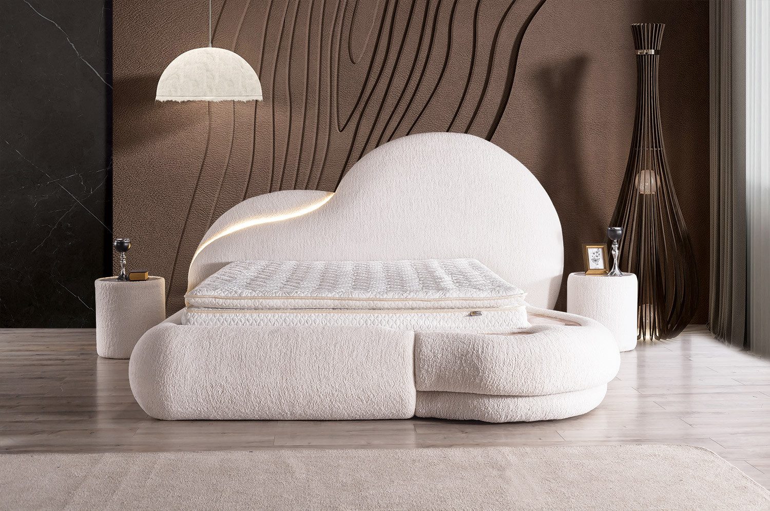 Villa Möbel Boxspringbett Atlantic (Bett Set), Luxuriöses Design, inkl. 2 N günstig online kaufen