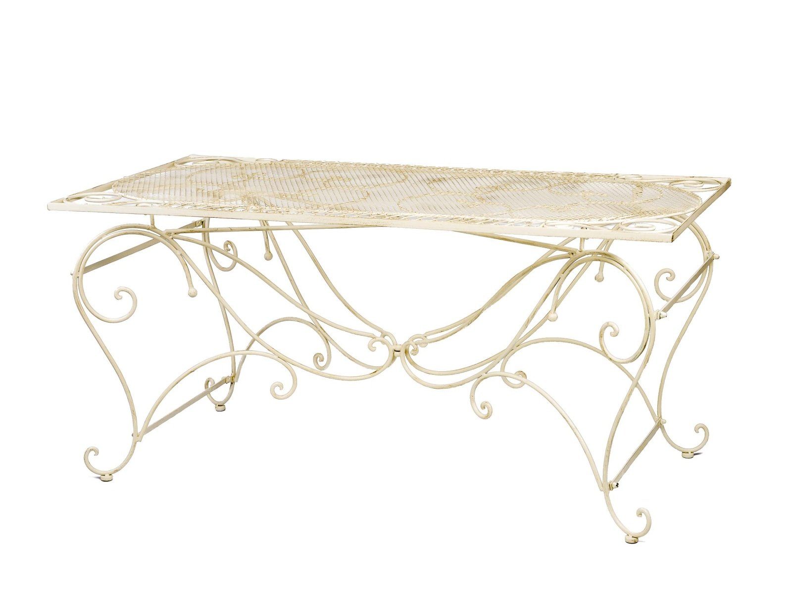 Aubaho Dekoobjekt Tisch 30kg Gartentisch Esstisch Eisen Nostalgie antik Stil 160x80cm cr