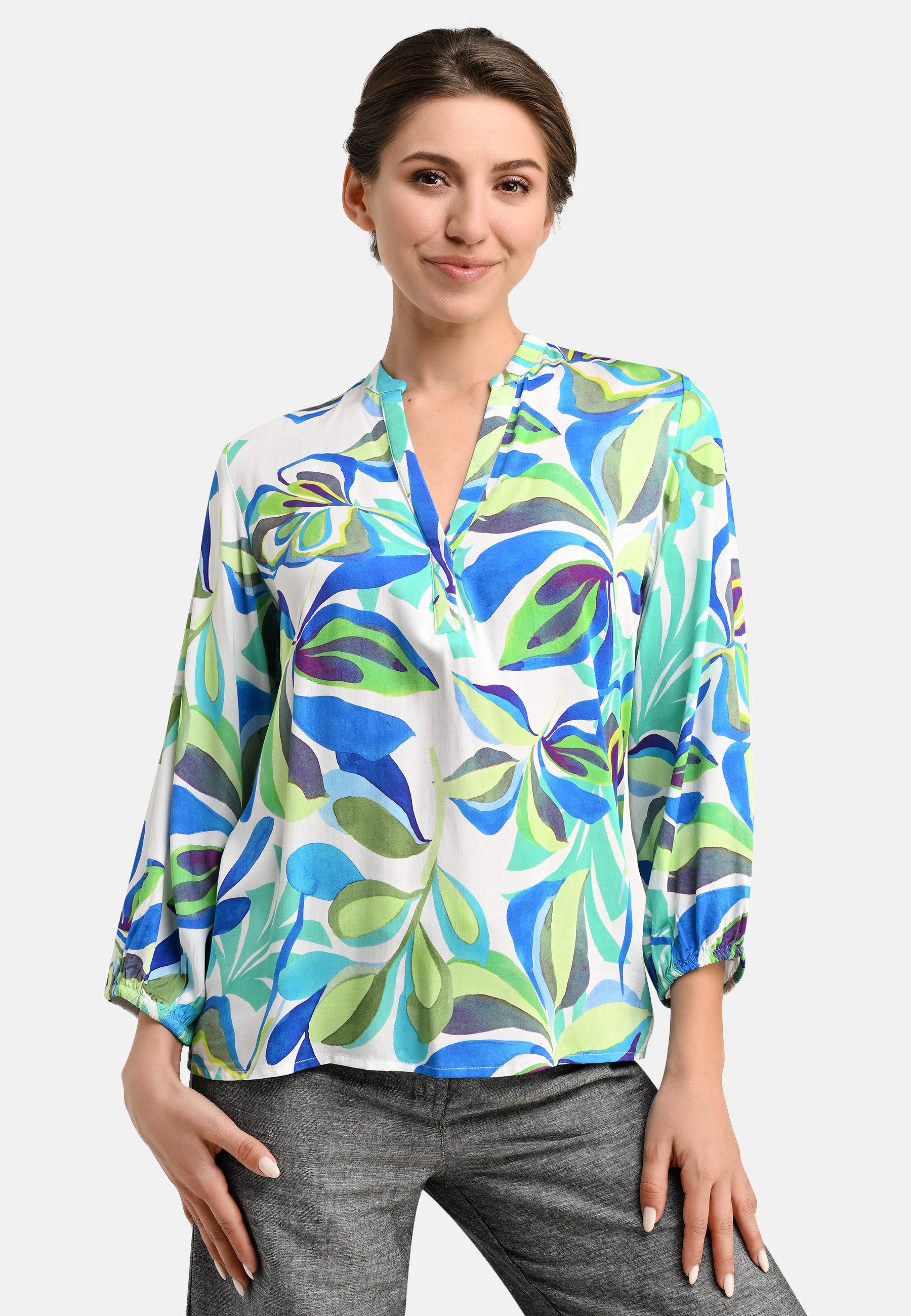 BICALLA Blusentop Bluse mit Tropical-Print in günstig online kaufen