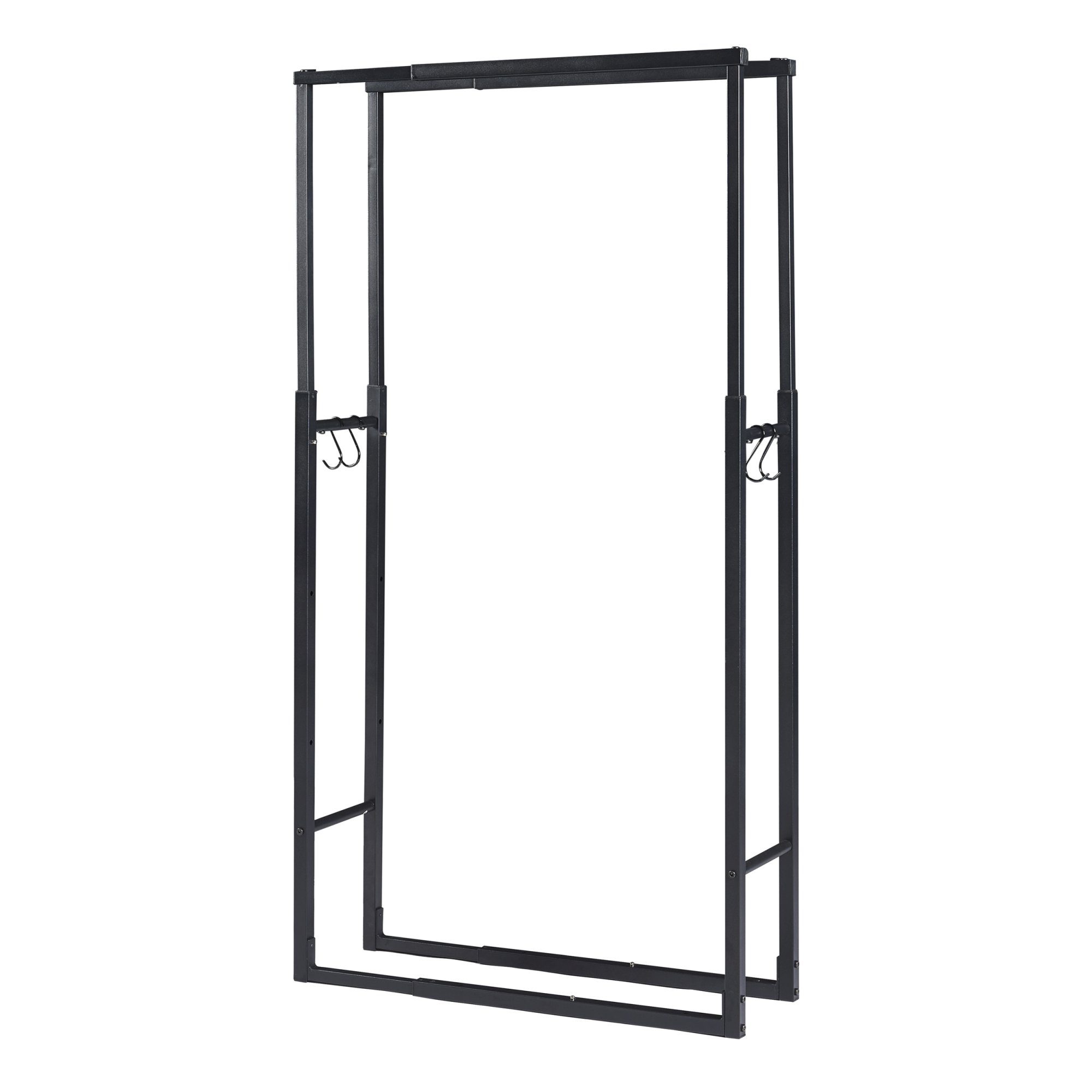 Kaminholzregal, BxTxH:65x25x150 aus »Kasan« en.casa cm, H100-150xB40-65xT25cm Stahl Schwarz