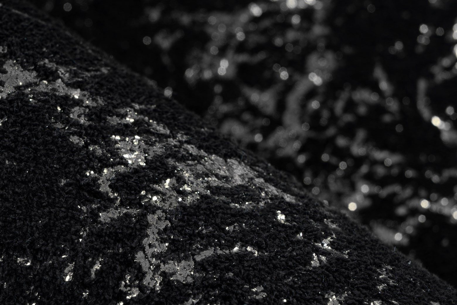 Kayoom Teppich in Schwarz / Silber, 100% Polyester - 170x120cm (LxB)