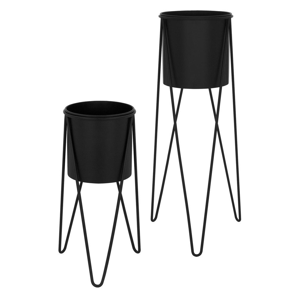 Blumenständer Pflanzenständer Set aus Metall Pflanztopf Deko Blumenhocker