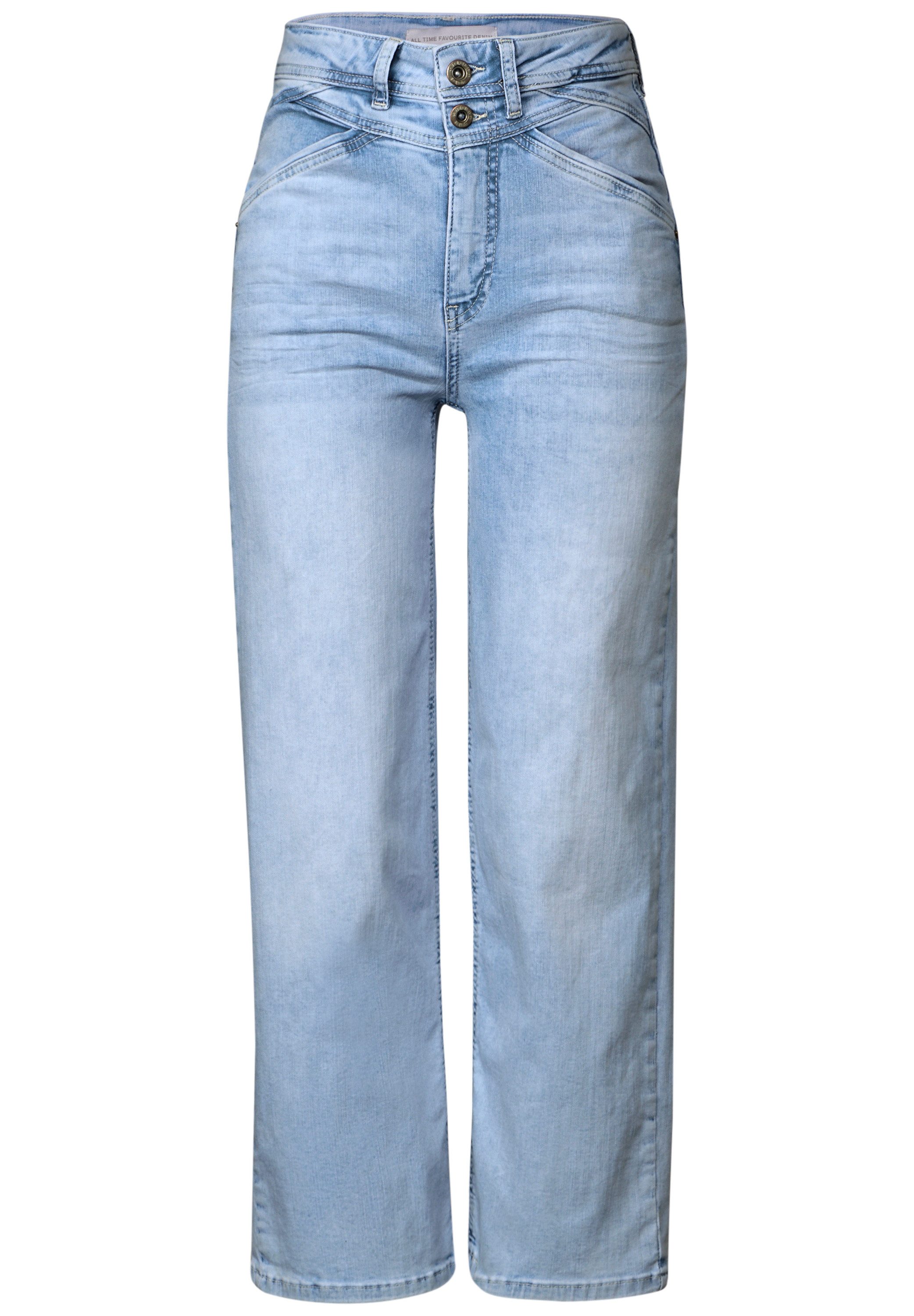 STREET ONE Loose-fit-Jeans softer Materialmix