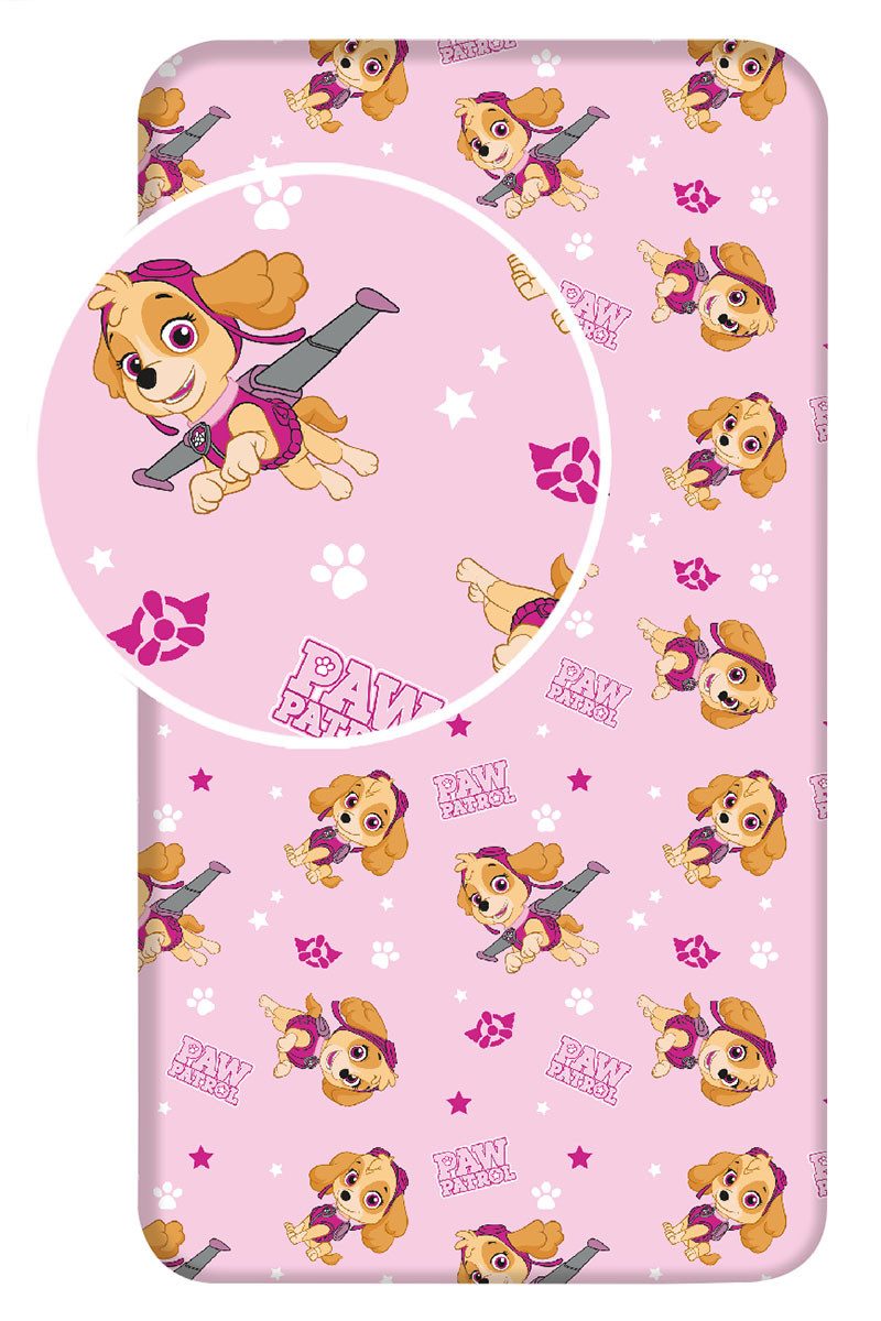PAW PATROL Spannbettlaken Paw Patrol, Renforcé, Gummizug: an den Ecken, (2 günstig online kaufen