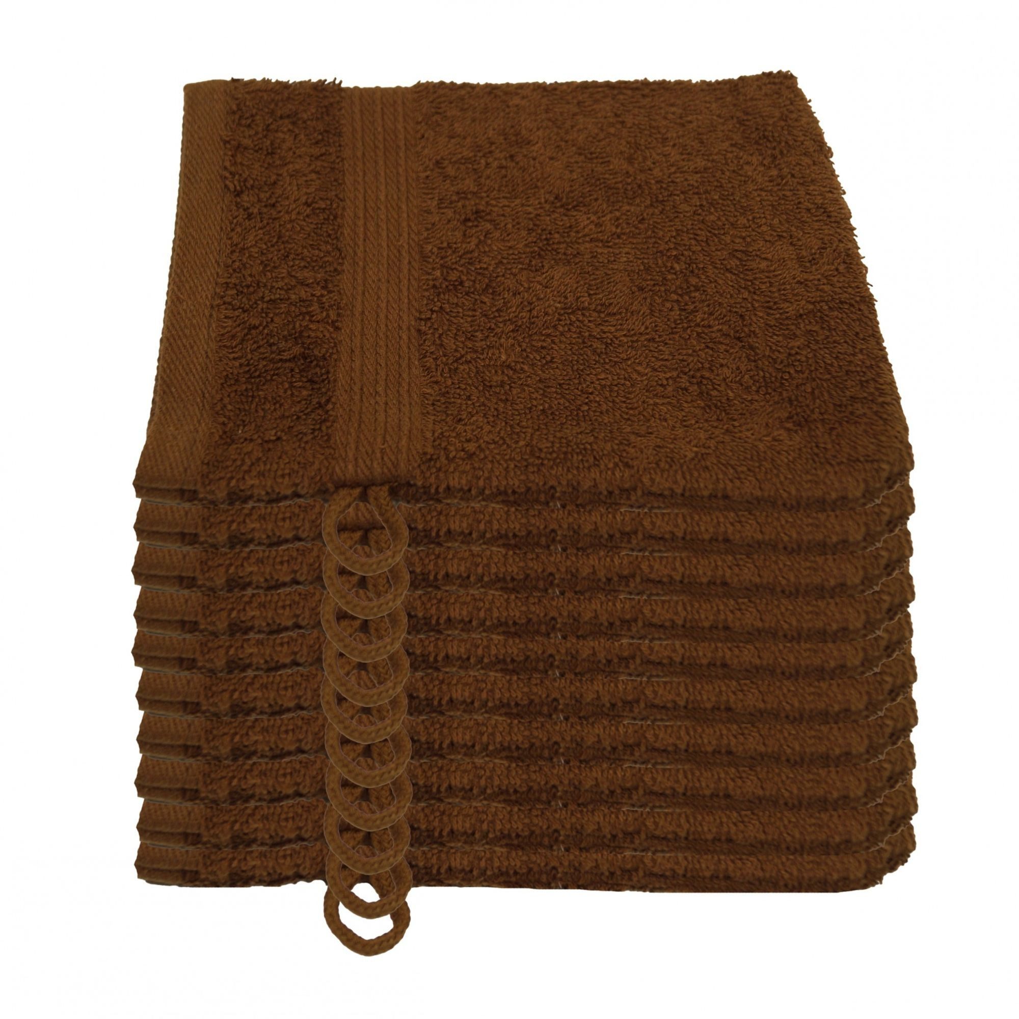 Julie Julsen Waschhandschuh 10-Waschhandschuh-Schokobraun-Waschhandschuh 15 x 21 cm, (10-St)