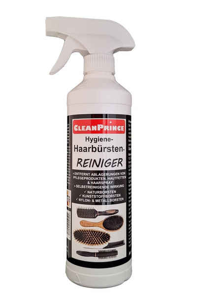 CleanPrince Haarpflege-Set Hygiene - Haarbürsten - Reinigungsmittel entfernt Ablagerungen, für Natur-, Kunststoff- und Metallborsten