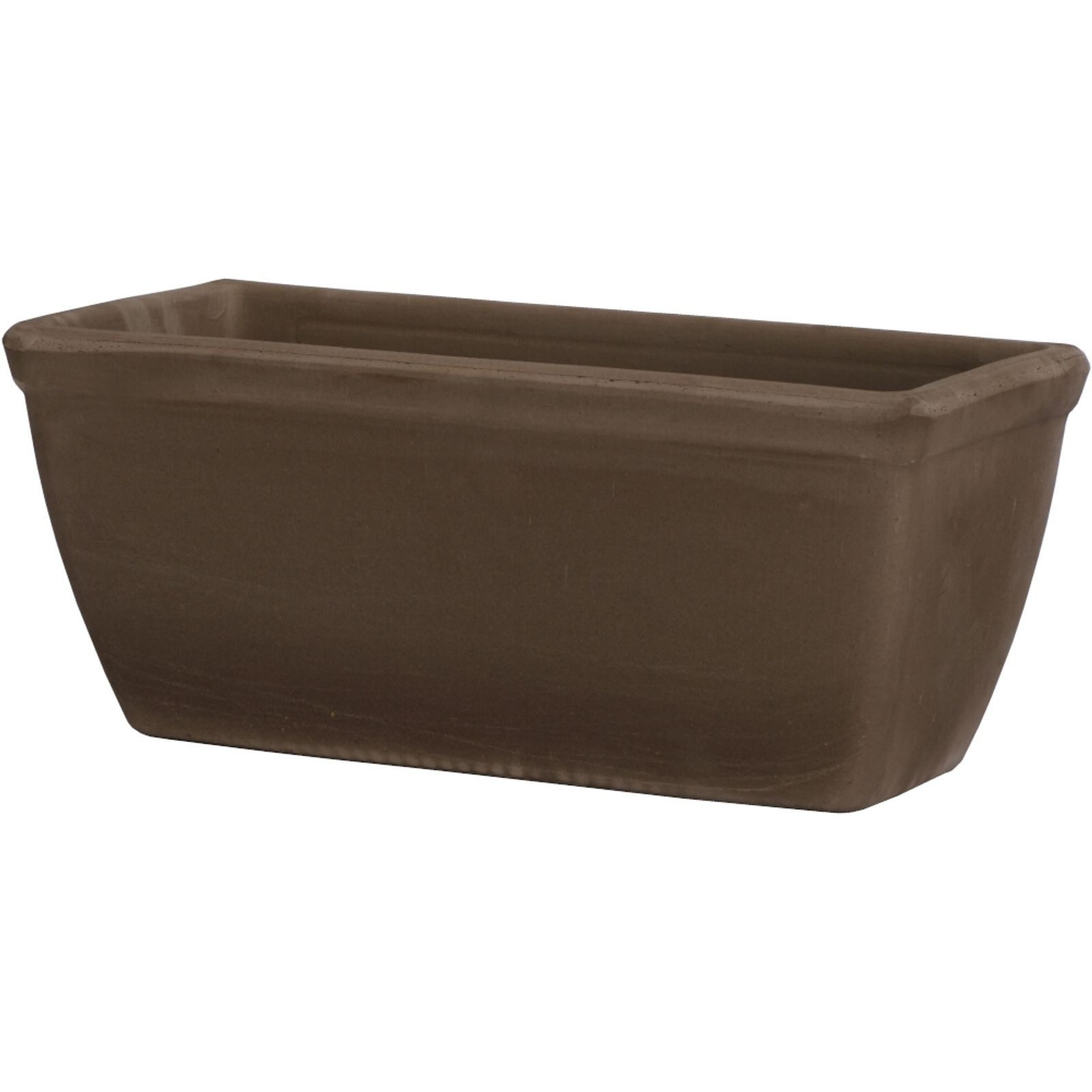 Spang Pflanzkübel Balkonkasten glatt umbra 30×16×14 cm mit Loch