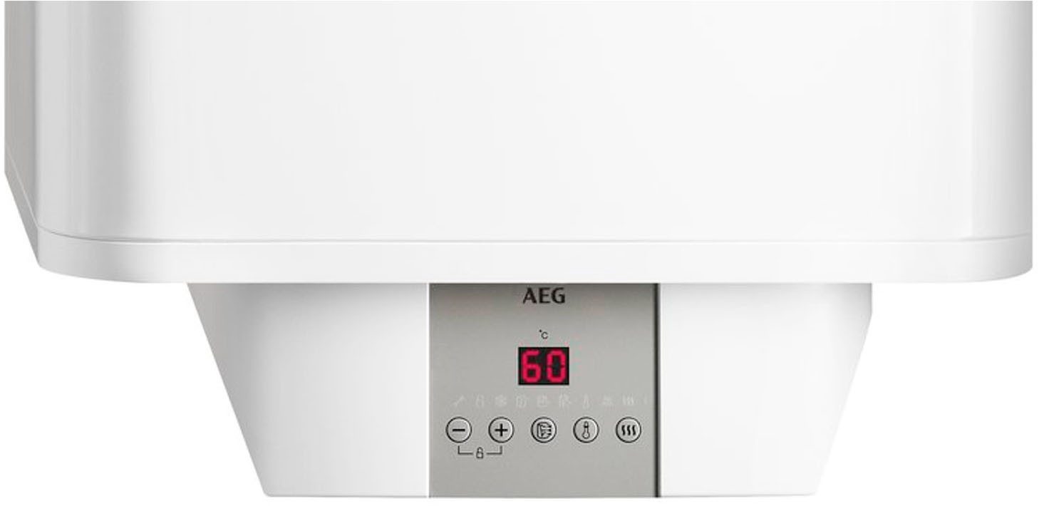 AEG Haustechnik Wandspeicher DEM 100 Comfort EL, Wandspeicher 100 Liter, (max. 85°C), energiesparend mit 3 Eco-Funktionen, gradgenaue Temperaturwahl
