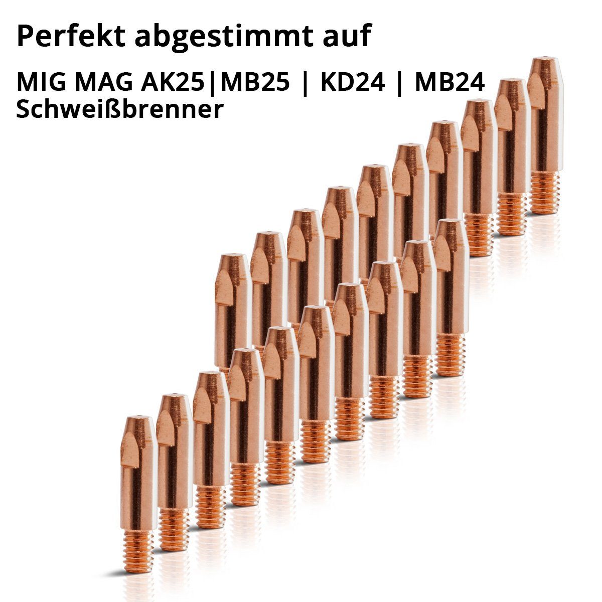 mm Stromdüsen Inverterschweißgerät STAHLWERK M6x28 0,8 AK25 MB25