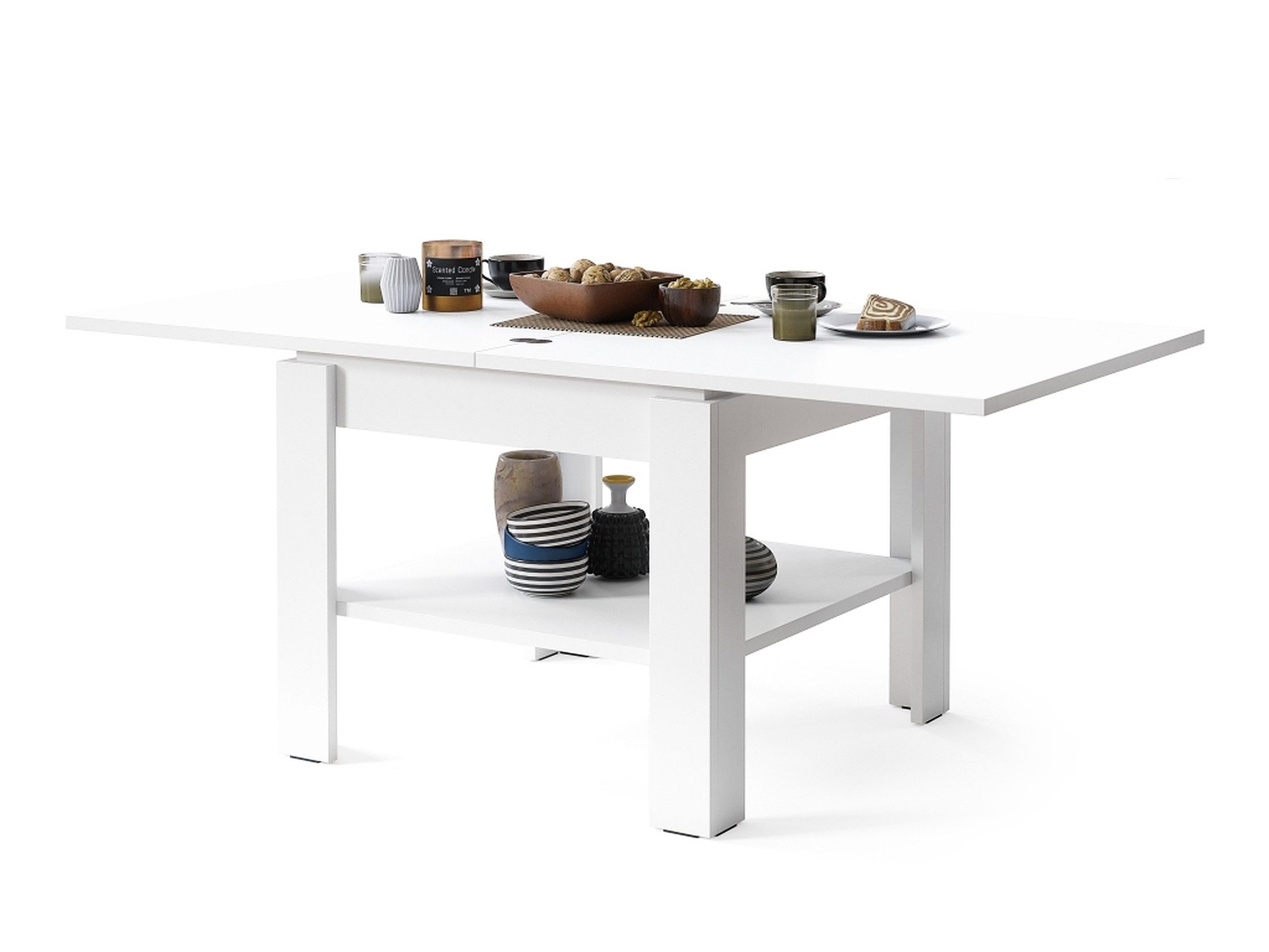 Mazzoni Couchtisch Design Tisch Leo Weiß günstig online kaufen