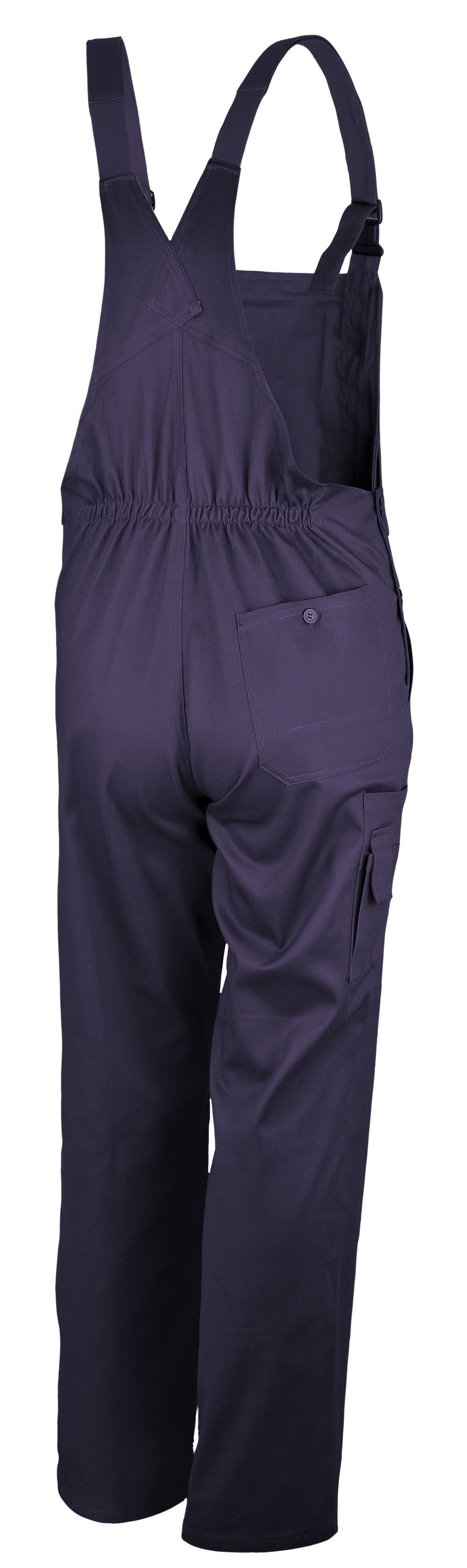 Qualitex Workwear Arbeitslatzhose basic Arbeitshose BW 240 g - waschbarer Blaumann - Handwerk KFZ & mehr (1-tlg) Echte Baumwolle - Latzhose mit 7 Taschen - Robust - Strapazierfähig