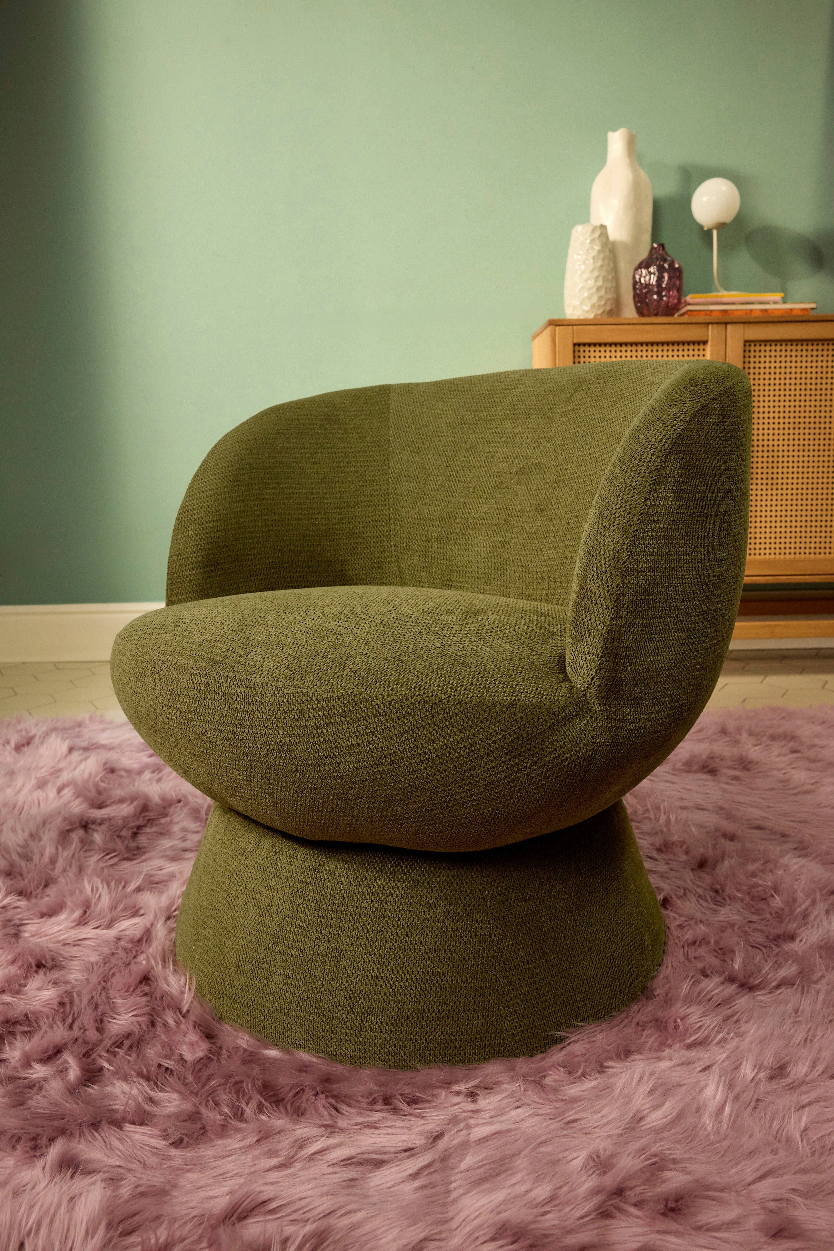 OTTO home Drehsessel ZAZZA Lese-Sessel, TV-Sessel, Loungesessel, 360° drehbar, feiner Struktur-Bezug