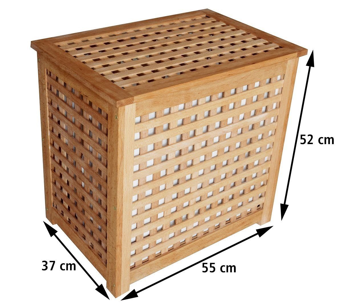 Primaster Wäschekorb Primaster Wäschesammler natur Buche 55 x 37 x 52 günstig online kaufen
