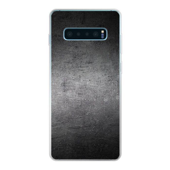 MuchoWow Handyhülle Beton - Grau - Retro - Zement - Textur Phone Case Handyhülle Samsung Galaxy S10+ Silikon Schutzhülle