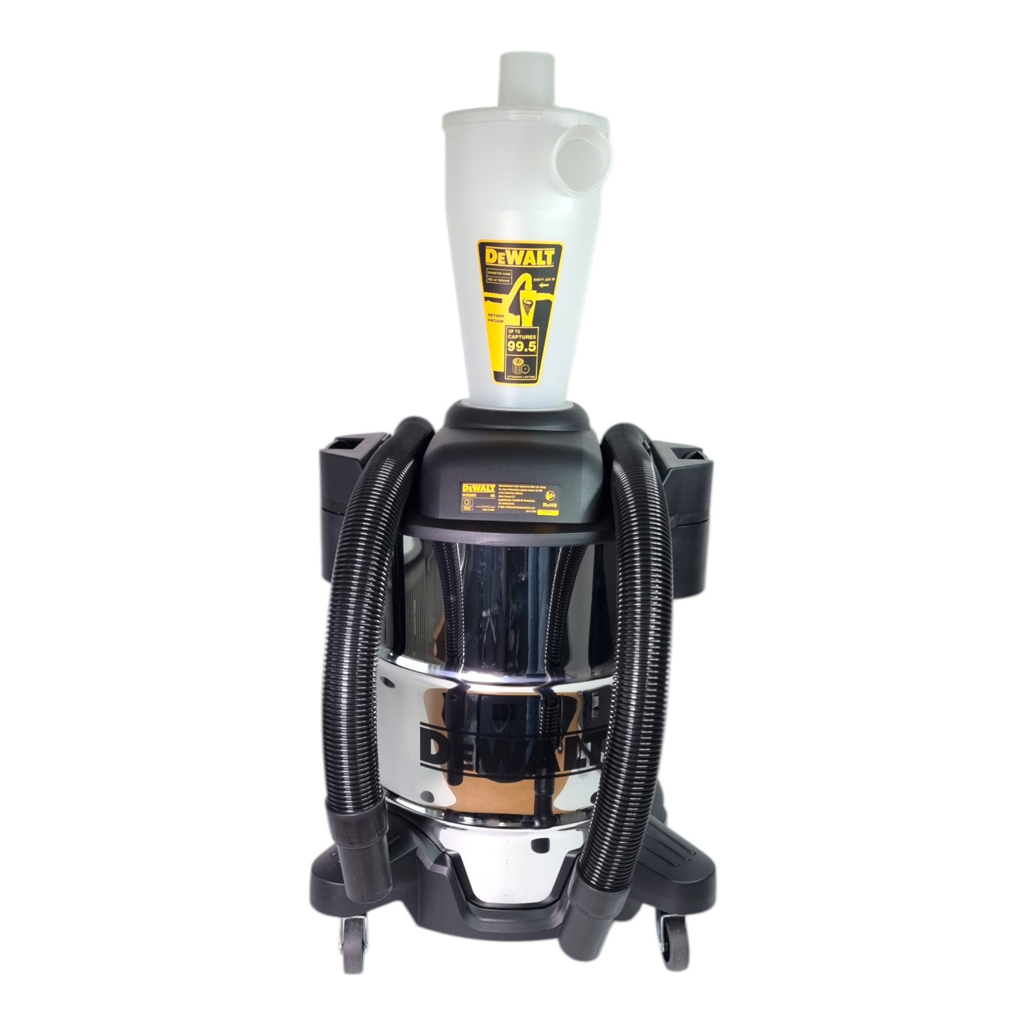DeWalt Staubabsauger DXVCS 003 Zyklon Vorabscheider 38 l Edelstahl