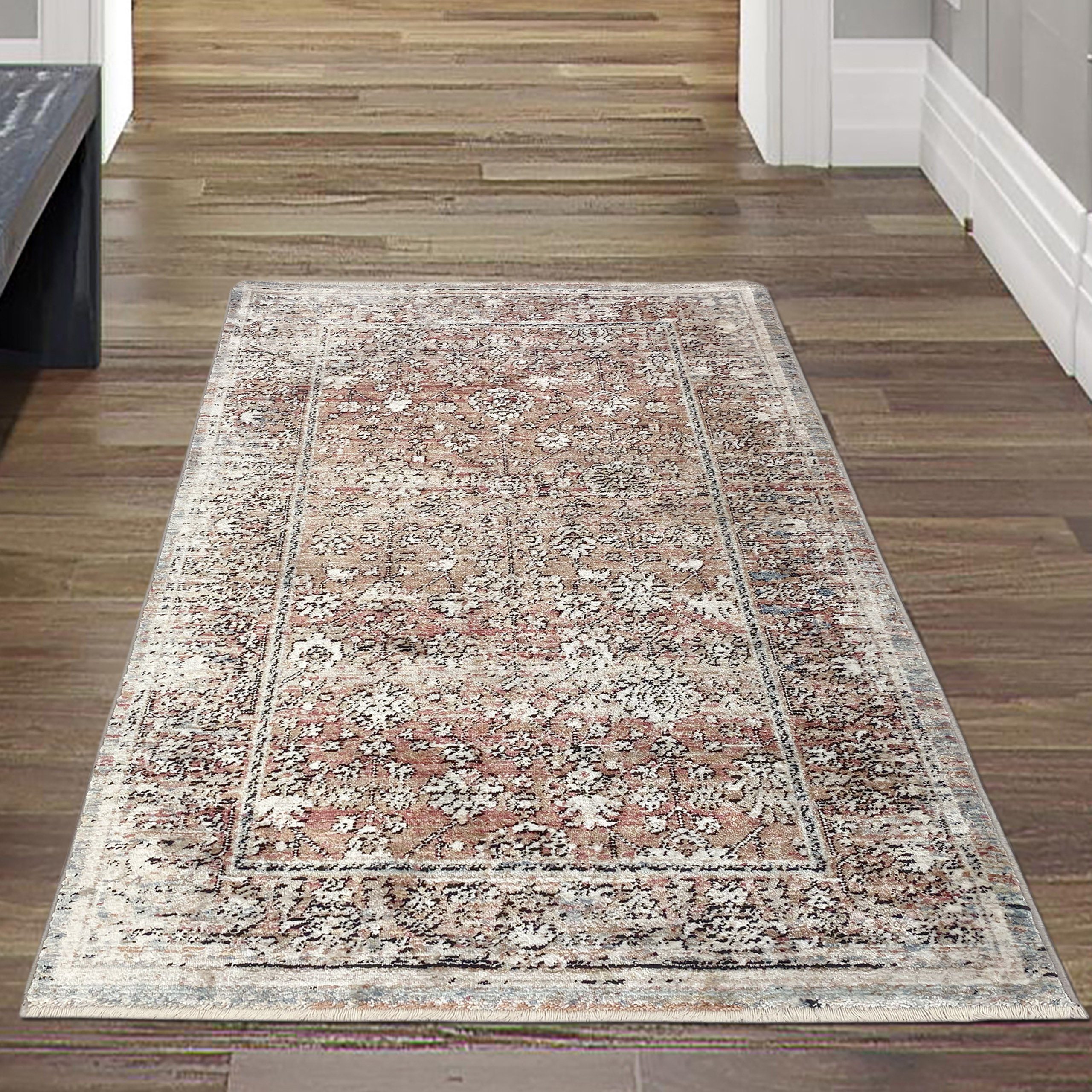 Teppich Orientalischer Teppich Flur, glänzende Seidenoptik weich, braun,  Teppich-Traum, rechteckig, Höhe: 7 mm