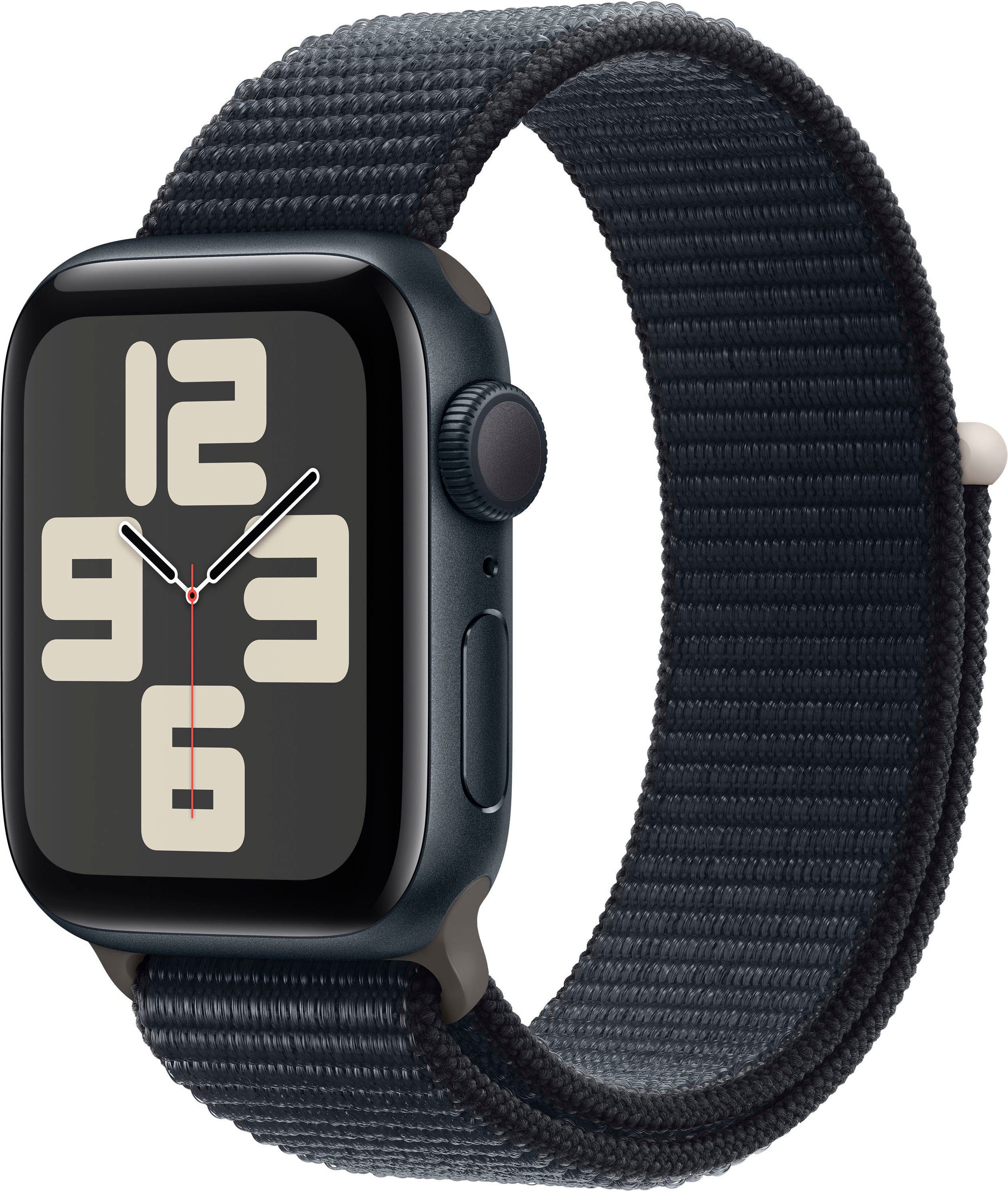 Apple Watch SE GPS 40mm Smartwatch (4 cm/1,57 Zoll, Watch OS 10), Sport Loop Midnight | Midnight/Midnight