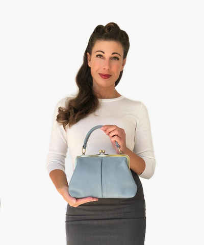 Taschenkinder Handtasche Damen Handtasche Leder "Kleine Olive", Umhängetasche, Vintage Stil., Echtleder