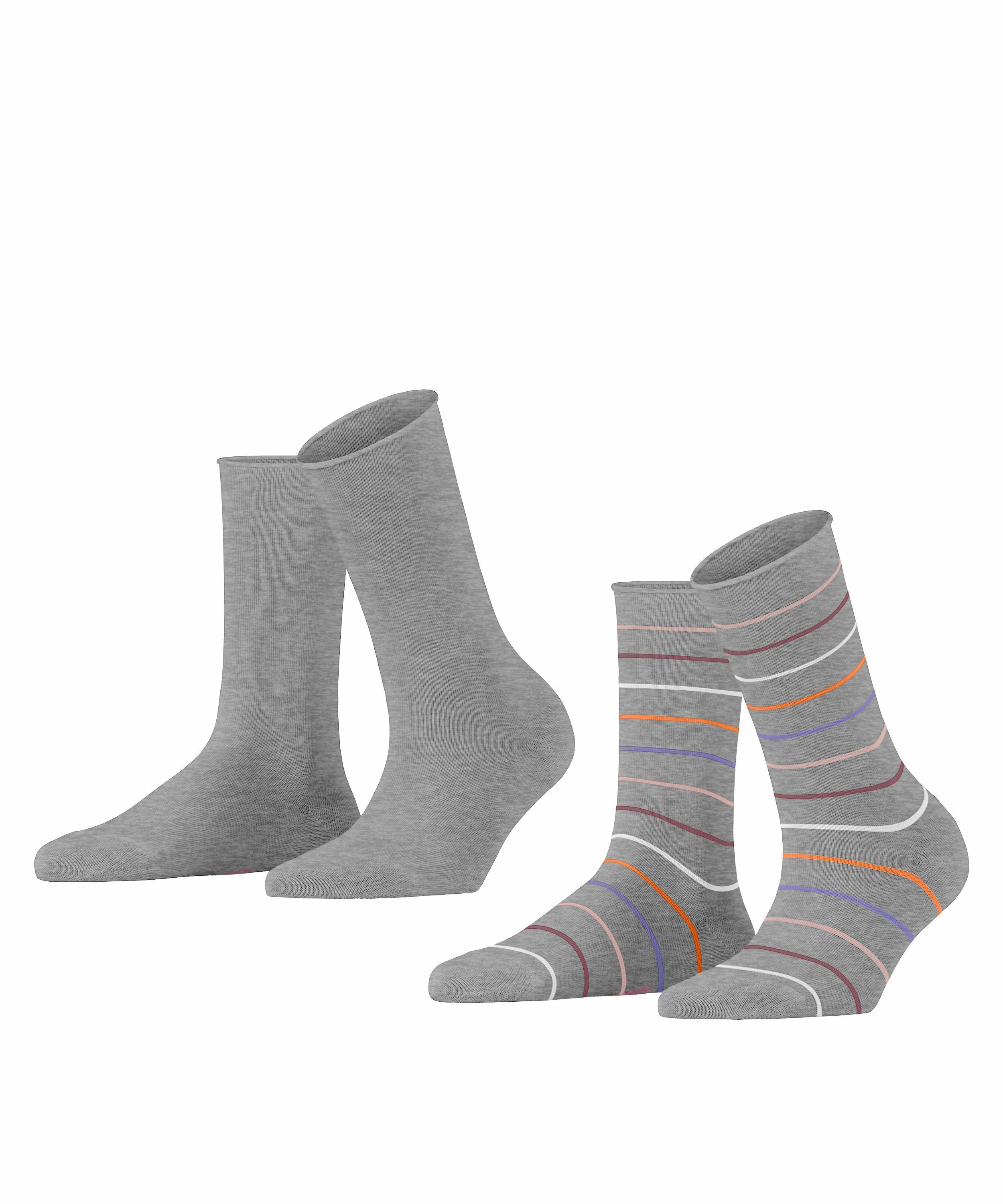 Socken Multi Stripe 2-Pack Socken aus Biobaumwolle