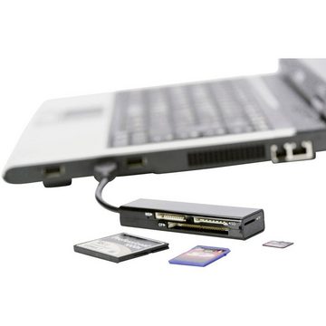 Ednet Speicherkartenleser USB 2 Multi Kartenleser, 4-port (MS, MS PRO, CF-Kartenleser, SD-Kartenslot