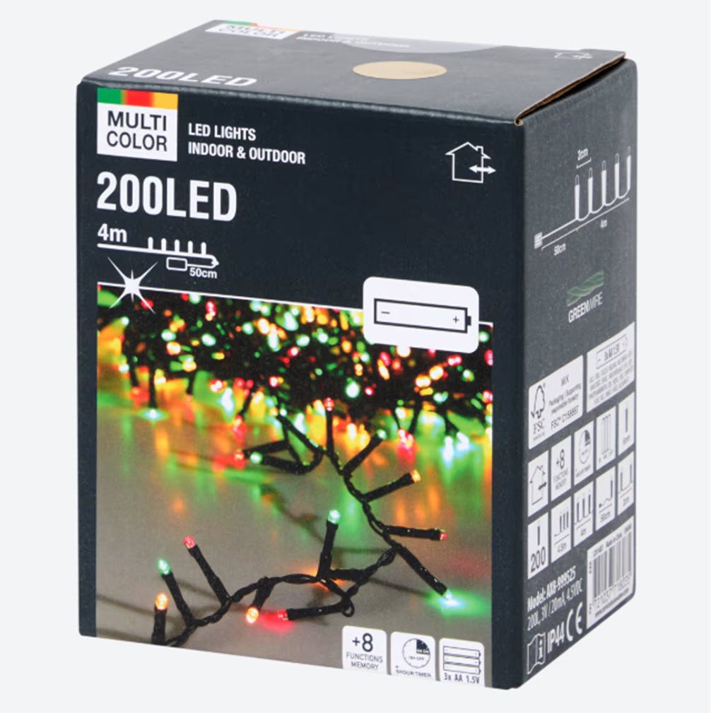 Spectrum LED-Lichterkette Weihnachtsbeleuchtung 200 LED 400 cm günstig online kaufen