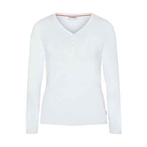 GARDENA Langarmshirt im Henley-Stil mit V-Neck