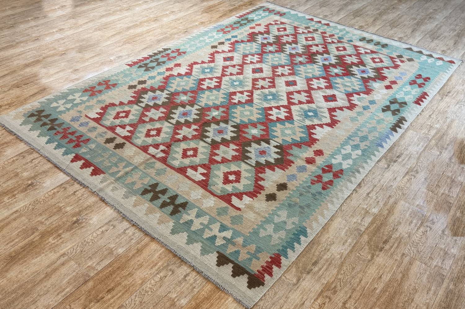 Rug Studios Teppich KELIM ORIGINAL HANDGEARBEITET, Rechteckig, Höhe: 5 mm, Handgefertigt, 203 x 294 cm, Multi
