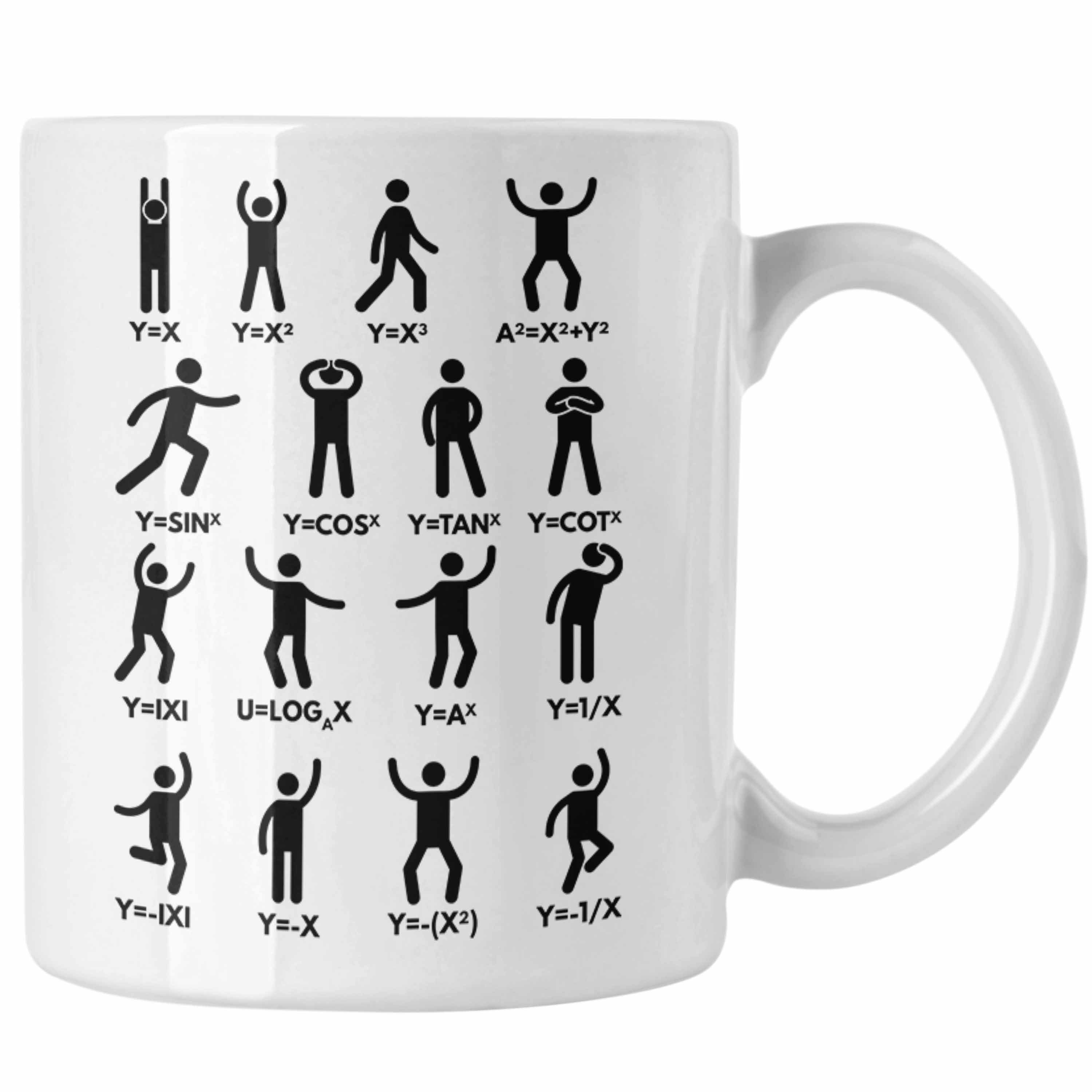 Trendation Tasse Trendation - Mathe Mathematik Mathelehrer Geschenk Gleichungen Spruch Lustige Weiss Tasse