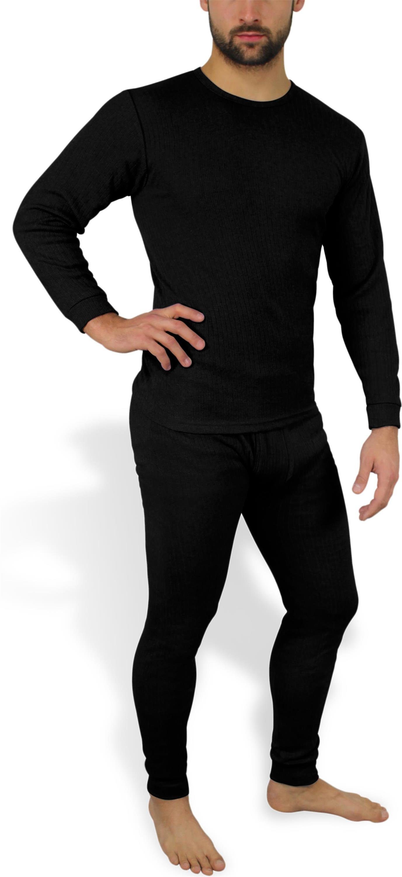 normani Thermounterhemd Thermo Unterwäsche Garnitur Herren Thermowäsche-Set Langarmshirt und Hose Skiunterwäsche Sportuntertwäsche Winter Unterwäsche