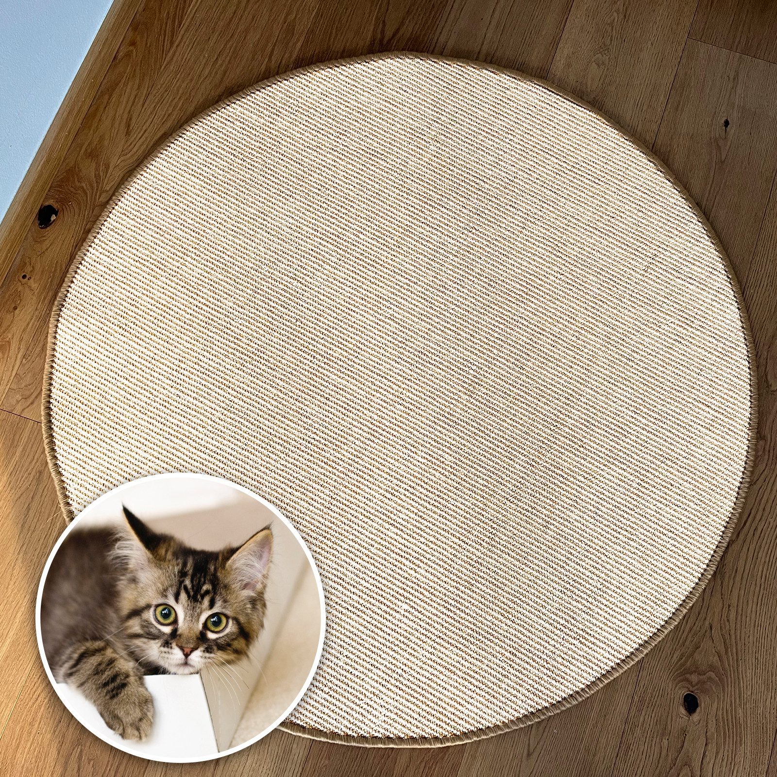 Karat Kratzmatte für Katzen, Sisal Kratzteppich, Rund, In vielen Farben & G günstig online kaufen