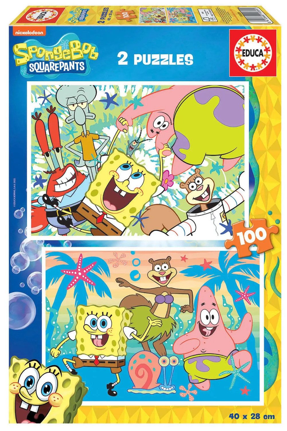Hutter Trade Selection Puzzle Educa - Spongebob Schwammkopf - Puzzle 2x100 günstig online kaufen