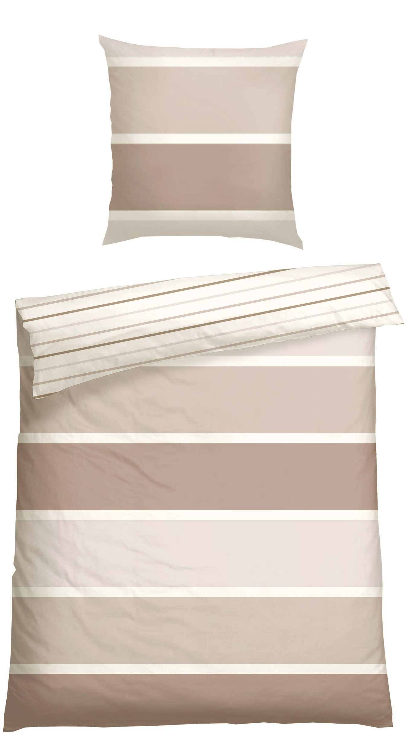 Schiesser Wendebettwäsche Brody aus weicher Baumwolle mit klassichen Streif günstig online kaufen