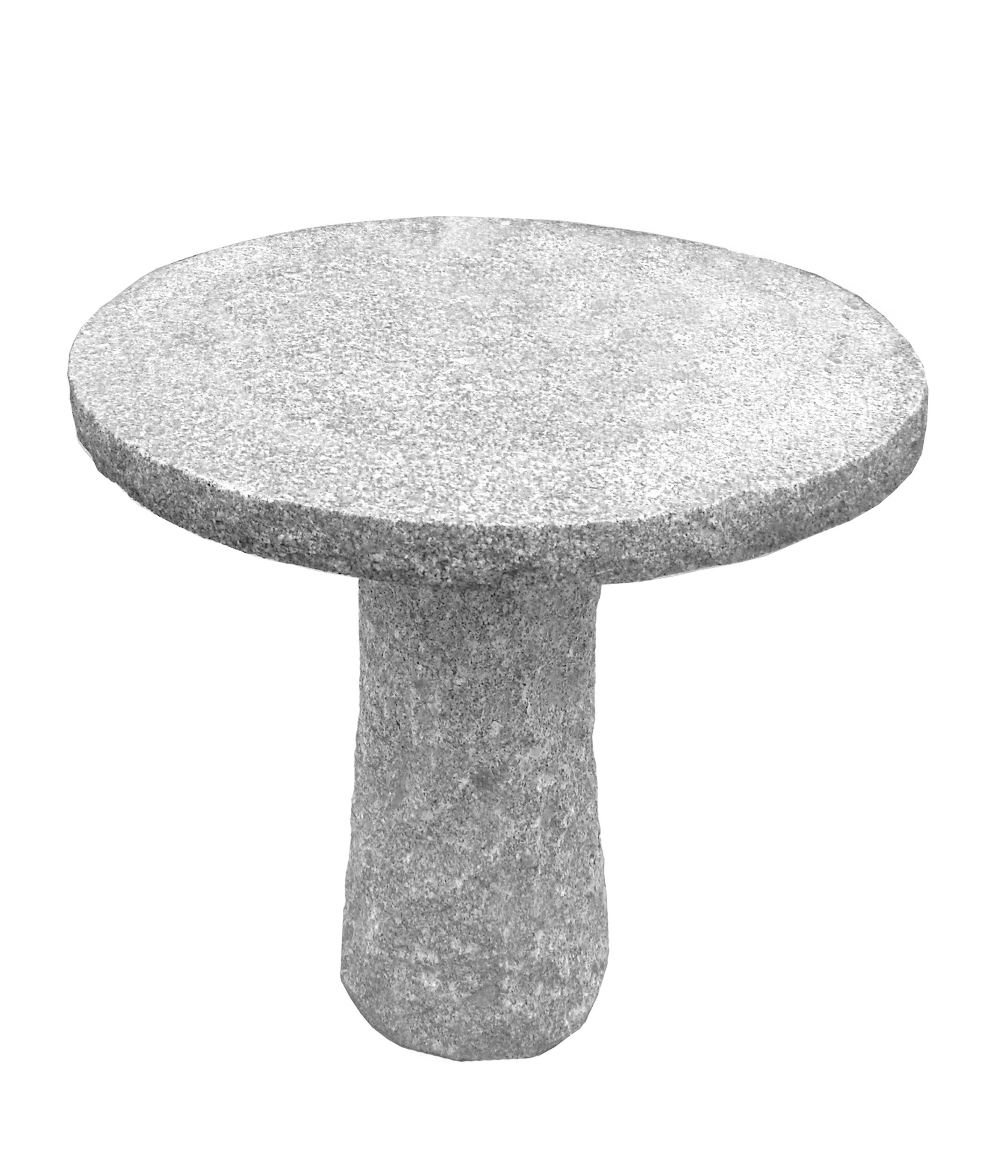 Dehner Gartentisch Granit-Tisch, Ø 75 cm, Höhe 75 cm, grau