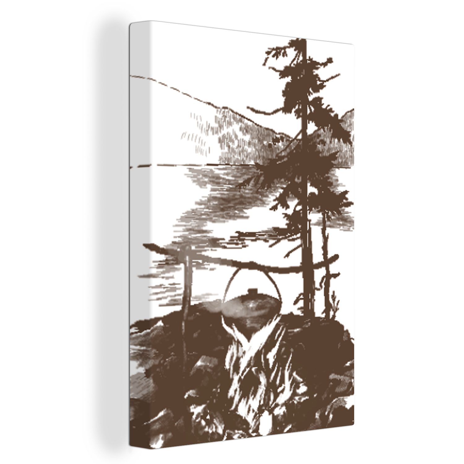 OneMillionCanvasses® Leinwandbild Kochen - Meer - Berge, (1 St), Leinwandbild fertig bespannt inkl. Zackenaufhänger, Gemälde, 20x30 cm