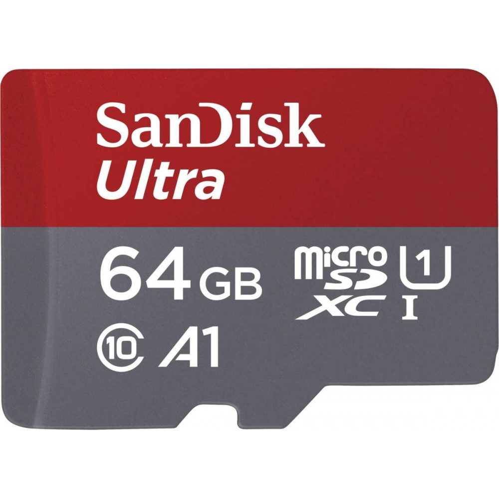 Sandisk Sandisk Ultra microSDXC 64GB 140MB/s A1 + SD-Adapter Micro SD-Karte (A1 App Performance Class)