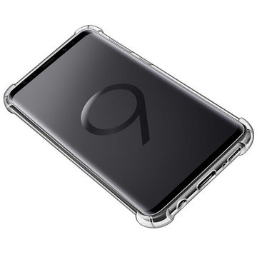 CoolGadget Handyhülle Anti Shock Rugged Case für Samsung Galaxy S9 Plus 6,2 Zoll, Slim Cover Kantenschutz Schutzhülle für Samsung S9+ Hülle Transparent