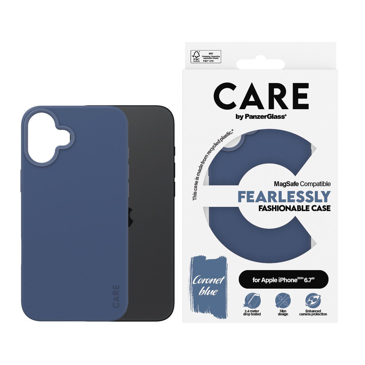 CARE by PanzerGlass Handyhülle Fashionable Case für Apple iPhone 16 Pro, Backcover, Schutzhülle, Handyschutzhülle, Case, Schutzcase, stoßfest