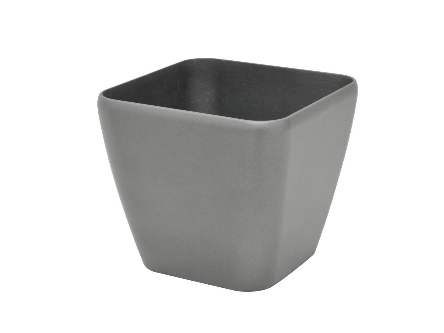 INNA-Glas Blumentopf Pflanzgefäß RANCA, crossdoor, anthrazit, 36,5x36,5x32,5cm