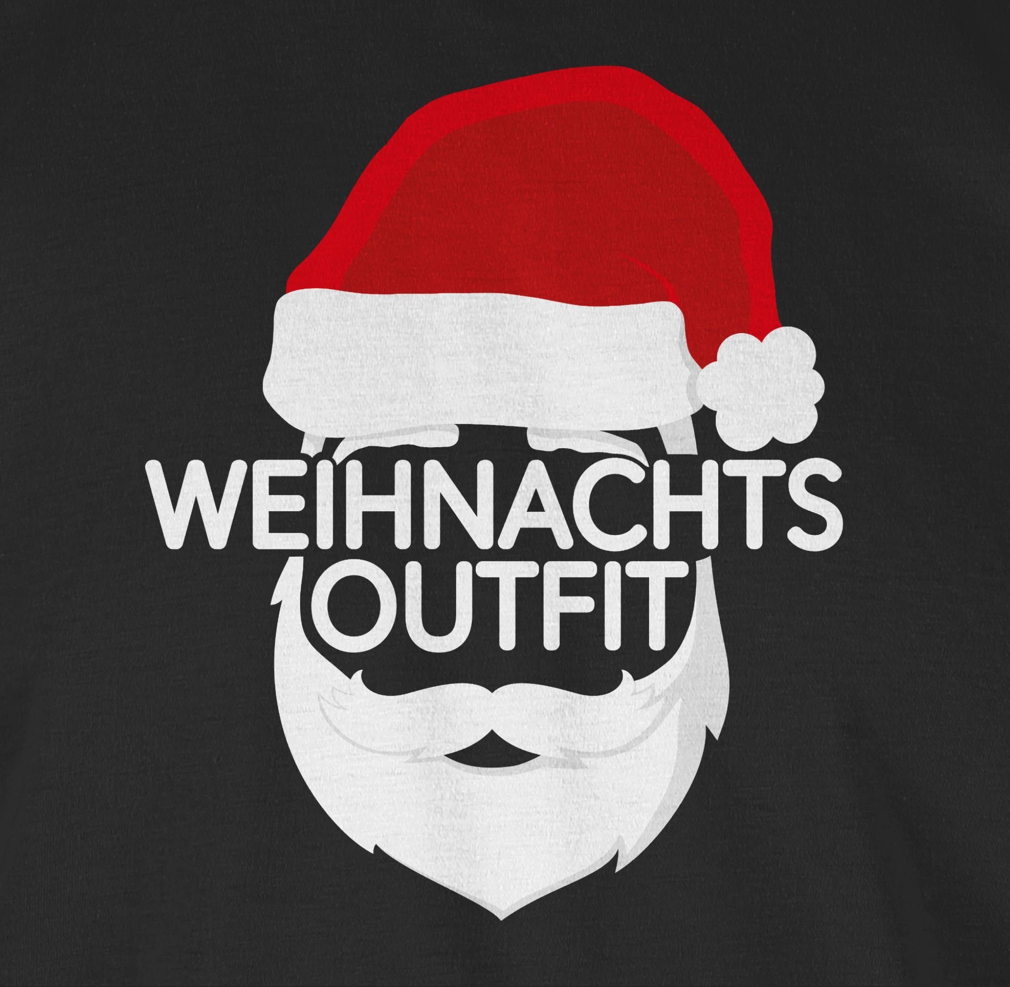 Shirtracer T-Shirt Weihnachtsoutfit 01 Kleidung Weihachten mit Schwarz Weihnachtsmütze