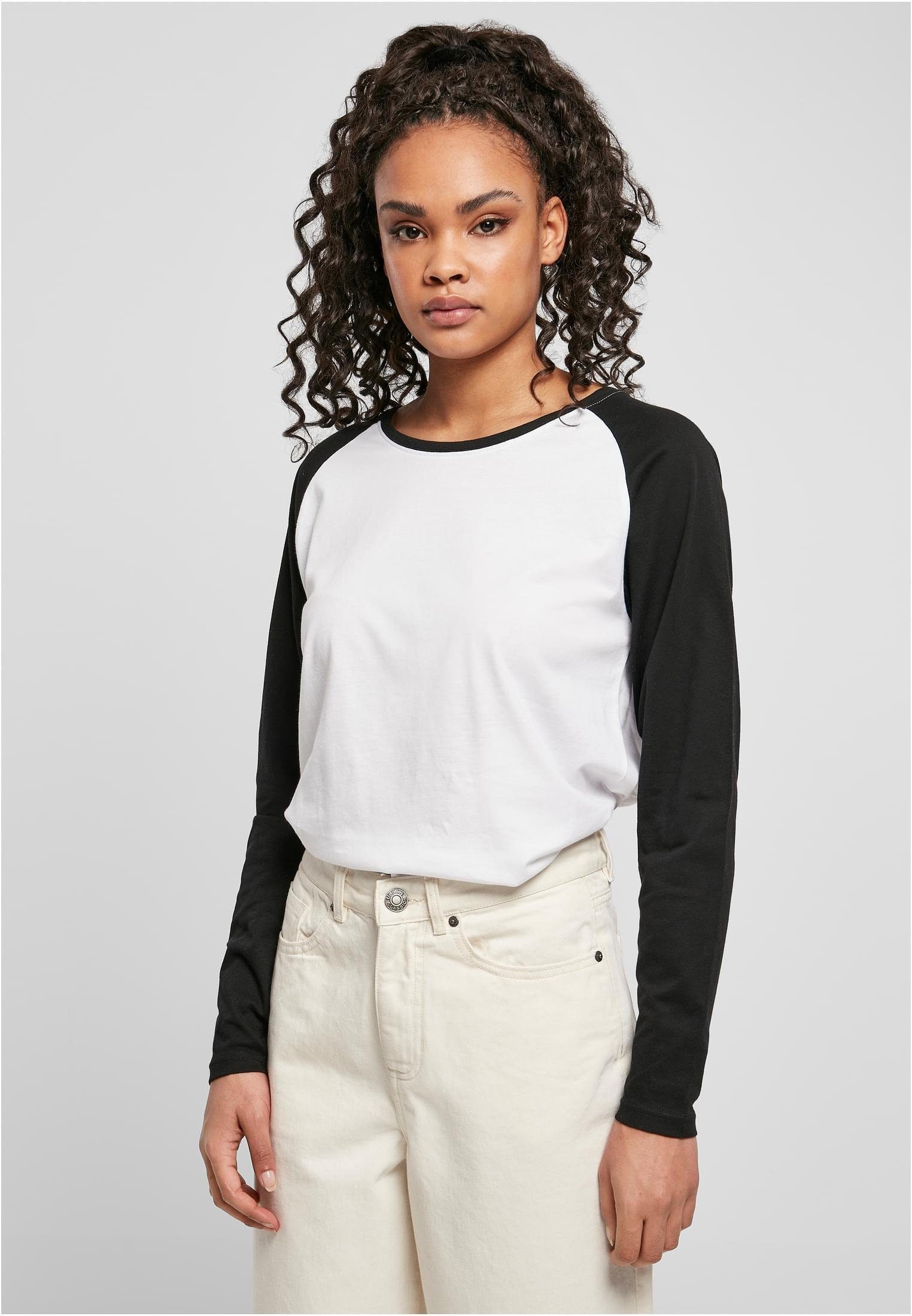 URBAN CLASSICS Longsleeve Ladies Contrast Raglan Longsleeve Damen Langarmshirt