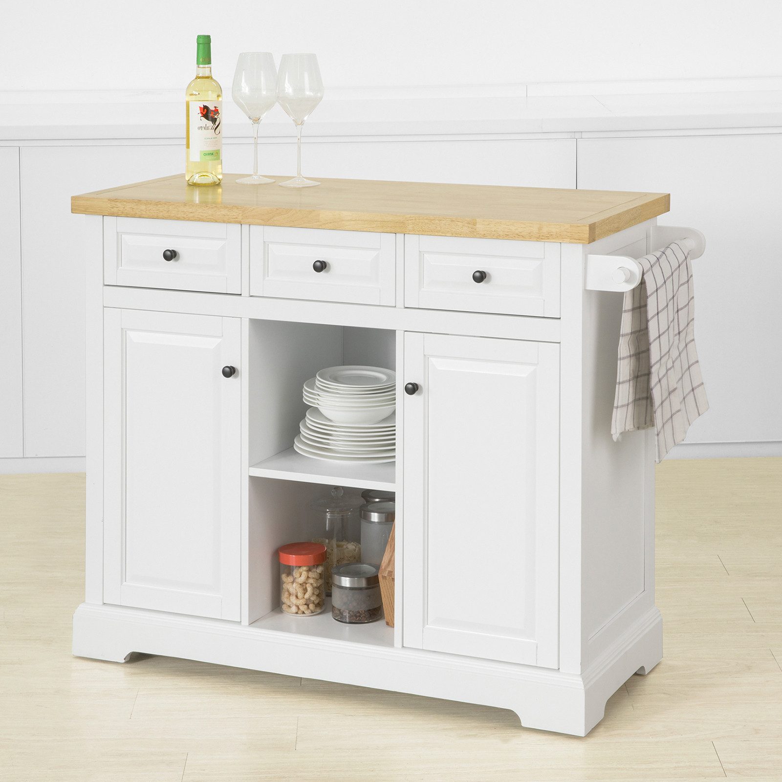SoBuy Küchenwagen FKW100/FKW101, Kücheninsel Küchenschrank Sideboard günstig online kaufen