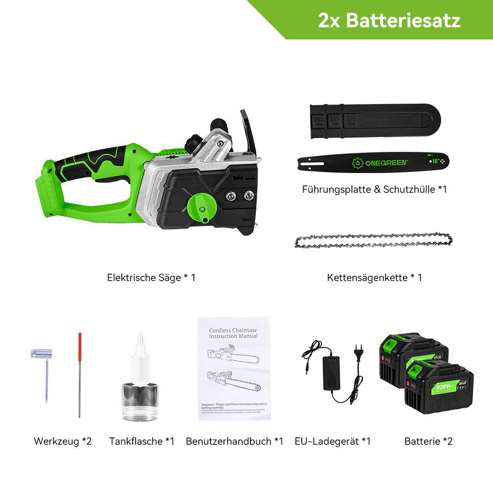 ONEVAN Akku-Kettensäge 42 V, 16 Zoll – günstig online kaufen