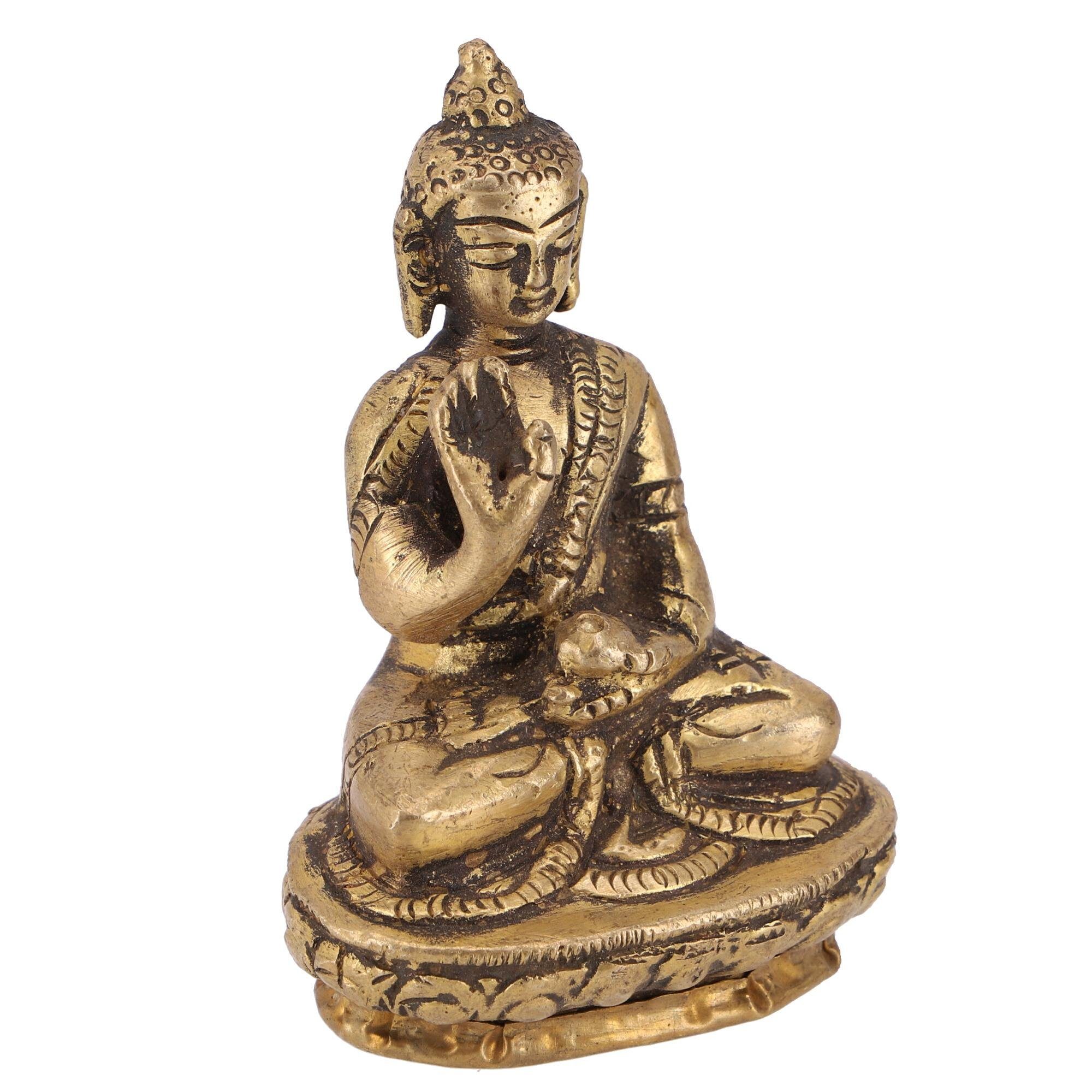 Guru-Shop Buddhafigur Buddha Amoghasiddhi Statue Messing Abhaya.. aus