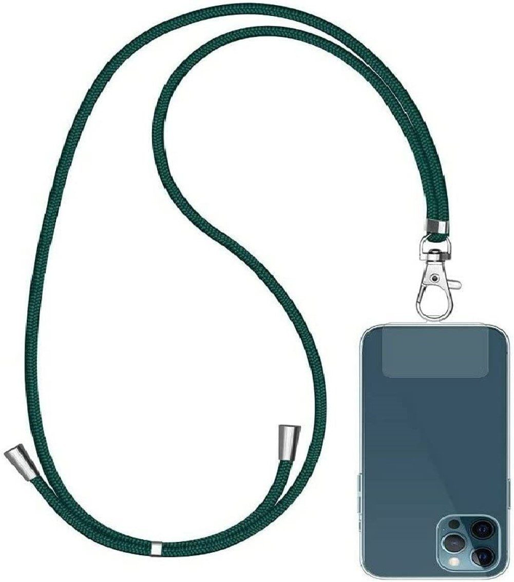 OLi Handykette Universal Umhänge kette Kordel Band Schnur für Alle Handyhülle Schwarz, für Smartphone Stabiles Kordel mit sicheres Halterung