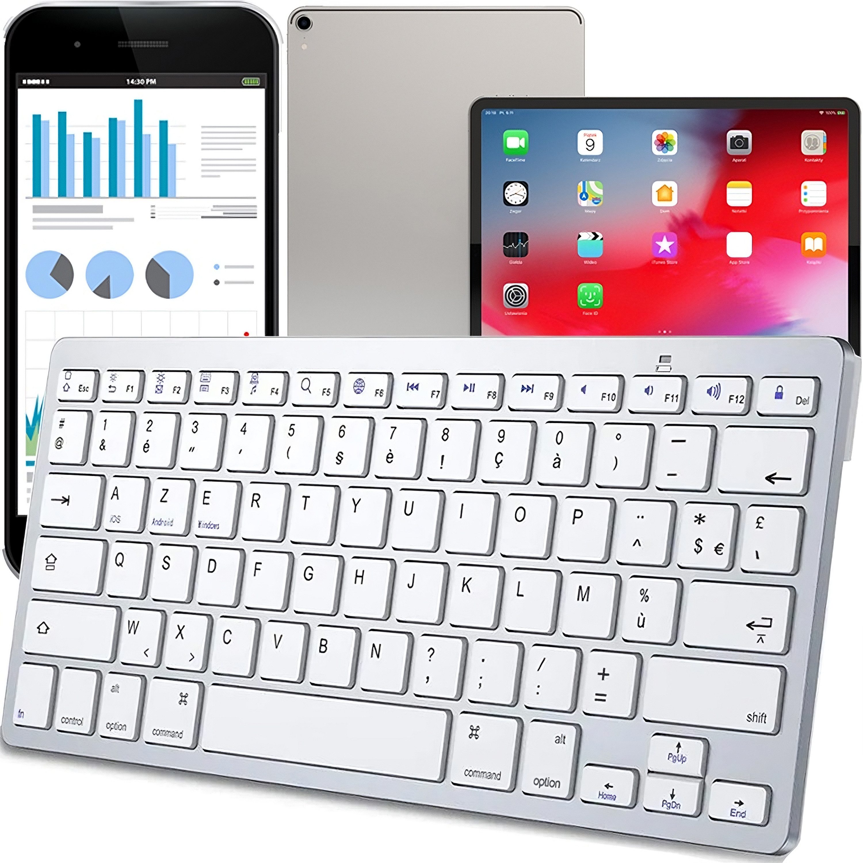 Retoo Tastatur Kabellose 2.4GHz Wireless Keyboard Drahtlose Bluetooth PC Wireless-Tastatur (Mobilität, Kabelloser Komfort, Leise und komfortabel, Kompatibilität)